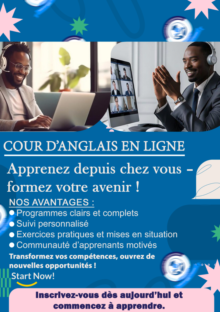 cours d'anglais en ligne